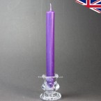 20cm Traditional Drawn Purple Rustic Dinner Candles